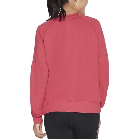 SKECHERS Women's Skechluxe Sweatshirt XXL Pink Raspberry Wine Crewneck NWT - Picture 3 of 11